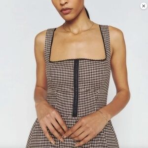 Reformation | Dresses | Reformation Tagliatelle Linen Dress Tartine Check